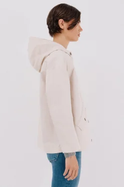 Cortefiel Cazadora corta botones automáticos Marfil