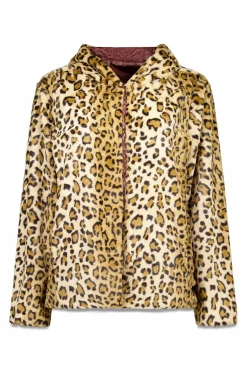 Cortefiel Cazadora corta reversible efecto pelo Marr&oacute;n oscuro Outlet