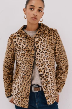 Cortefiel Cazadora corta reversible efecto pelo Negro Best