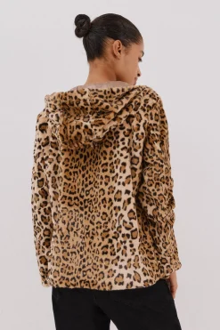 Cortefiel Cazadora corta reversible efecto pelo Beige Online