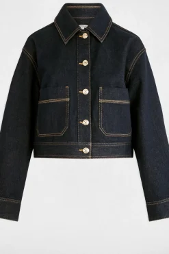 Morgan Cazadora corta vaquera Azul marino New