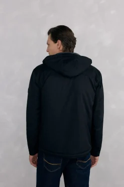 Pedro del Hierro Cazadora cremallera con capucha Negro Sale