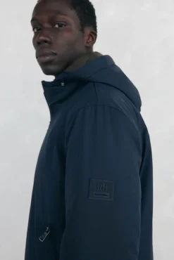 Pedro del Hierro Cazadora cremallera con capucha Azul Online