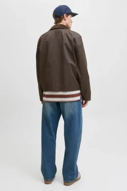 Jack & Jones Cazadora cuello pana marr&oacute;n Best