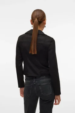 Vero Moda Cazadora de ante con tachuelas Negro Best