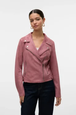 Vero Moda Cazadora de ante con tachuelas Morado Clearance