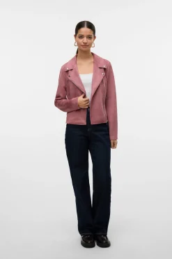 Vero Moda Cazadora de ante con tachuelas Morado Clearance