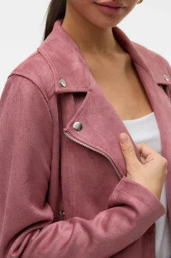 Vero Moda Cazadora de ante con tachuelas Morado Clearance