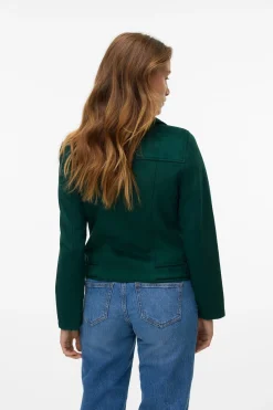 Vero Moda Cazadora de ante con tachuelas Verde