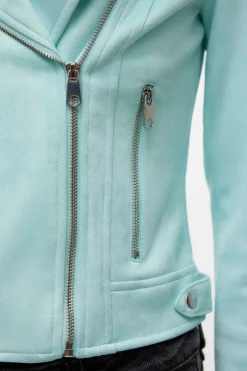 Vero Moda Cazadora de ante con tachuelas Turquesa Sale