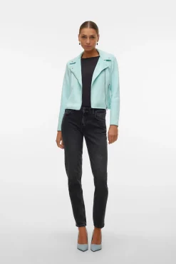 Vero Moda Cazadora de ante con tachuelas Turquesa Sale