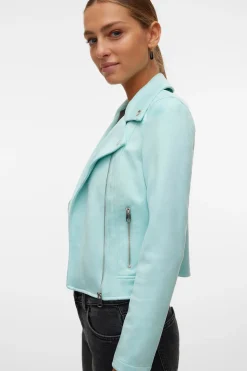 Vero Moda Cazadora de ante con tachuelas Turquesa Sale