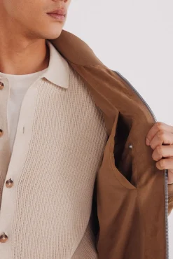 Springfield Cazadora efecto ante beige Clearance