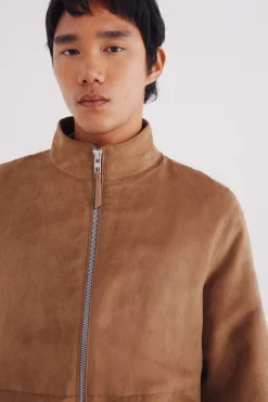 Springfield Cazadora efecto ante beige Clearance