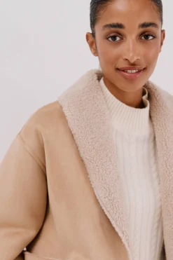 Cortefiel Cazadora efecto doble faz Beige Sale