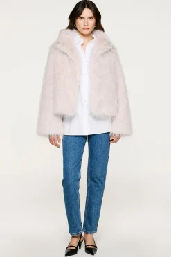 Selected Cazadora efecto pelo Beige Hot