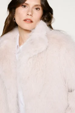 Selected Cazadora efecto pelo Beige Hot