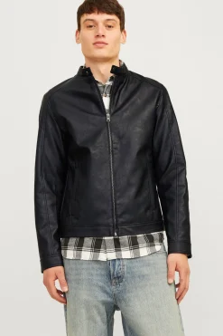 Jack & Jones Cazadora efecto piel negro Best