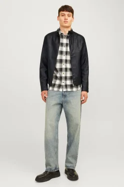 Jack & Jones Cazadora efecto piel negro Best