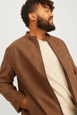 Jack & Jones PLUS Cazadora efecto piel PLUS nude Sale