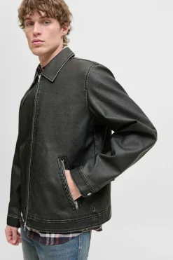 Jack & Jones Cazadora estilo biker negro Sale