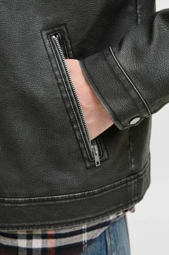 Jack & Jones Cazadora estilo biker negro Sale