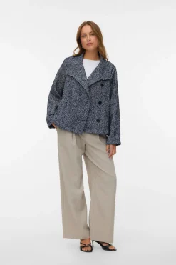 Vero Moda Cazadora estructura espiga Azul marino Clearance