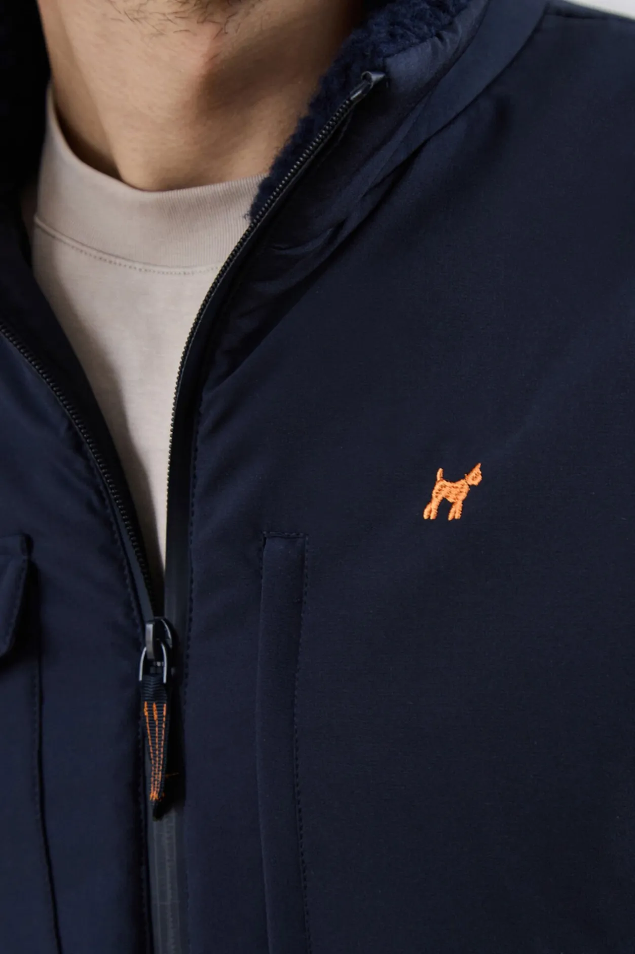 Williot Cazadora Híbrida Borrego Azul marino Online