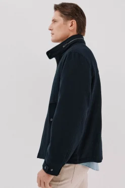 Cortefiel Cazadora lana Azul marino New