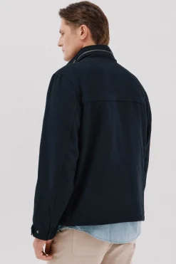 Cortefiel Cazadora lana Azul marino New