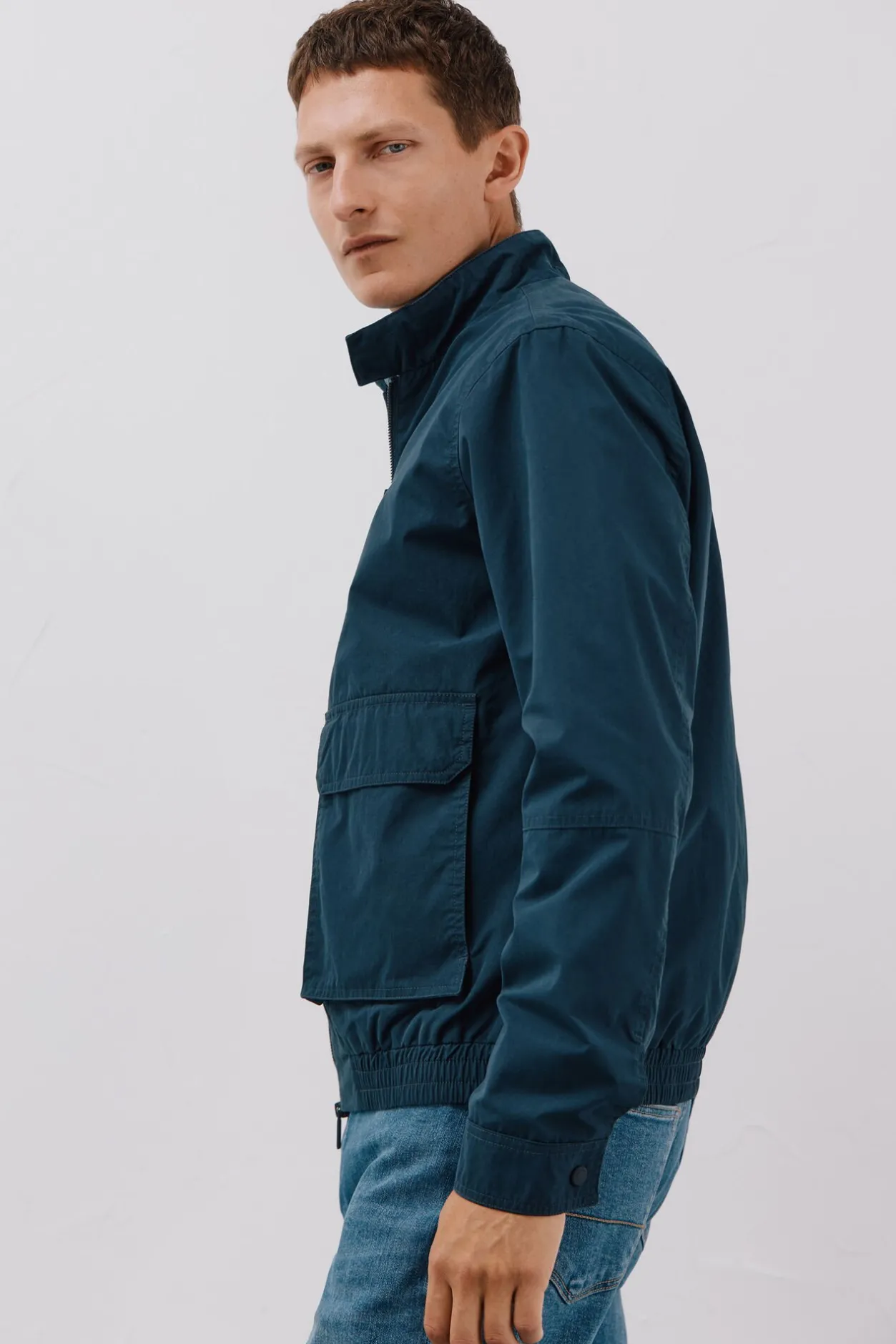 Cortefiel Cazadora ligera casual Azul marino Clearance