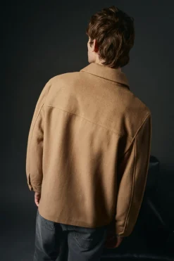 OOTO Cazadora mezcla lana Marr&oacute;n Outlet