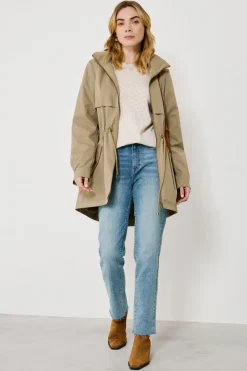 Vila Cazadora parka con capucha Beige Clearance