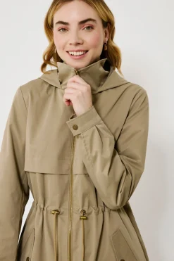 Vila Cazadora parka con capucha Beige Clearance