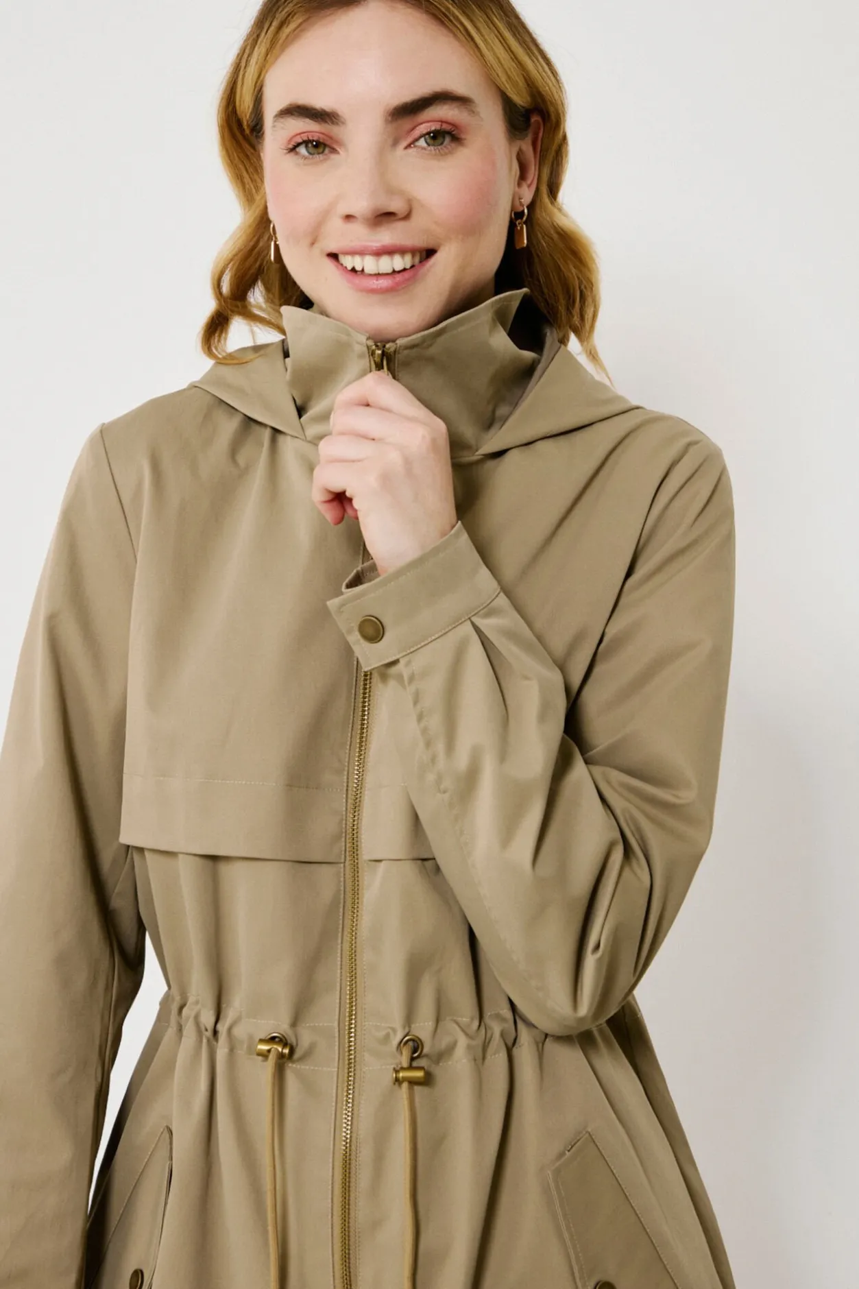 Vila Cazadora parka con capucha Beige Clearance