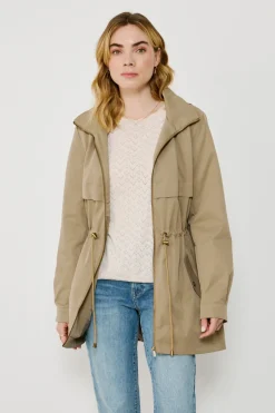 Vila Cazadora parka con capucha Beige Clearance