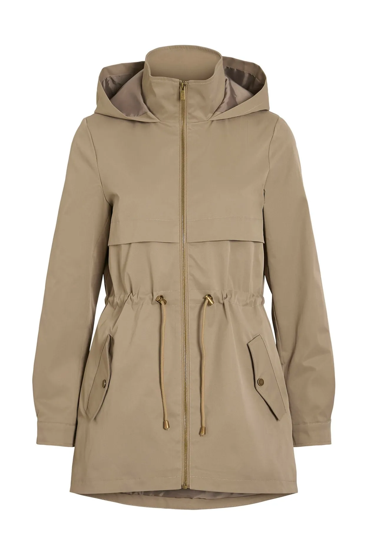 Vila Cazadora parka con capucha Beige Clearance