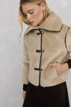 Pedro del Hierro Cazadora pelo snaps Crudo Best