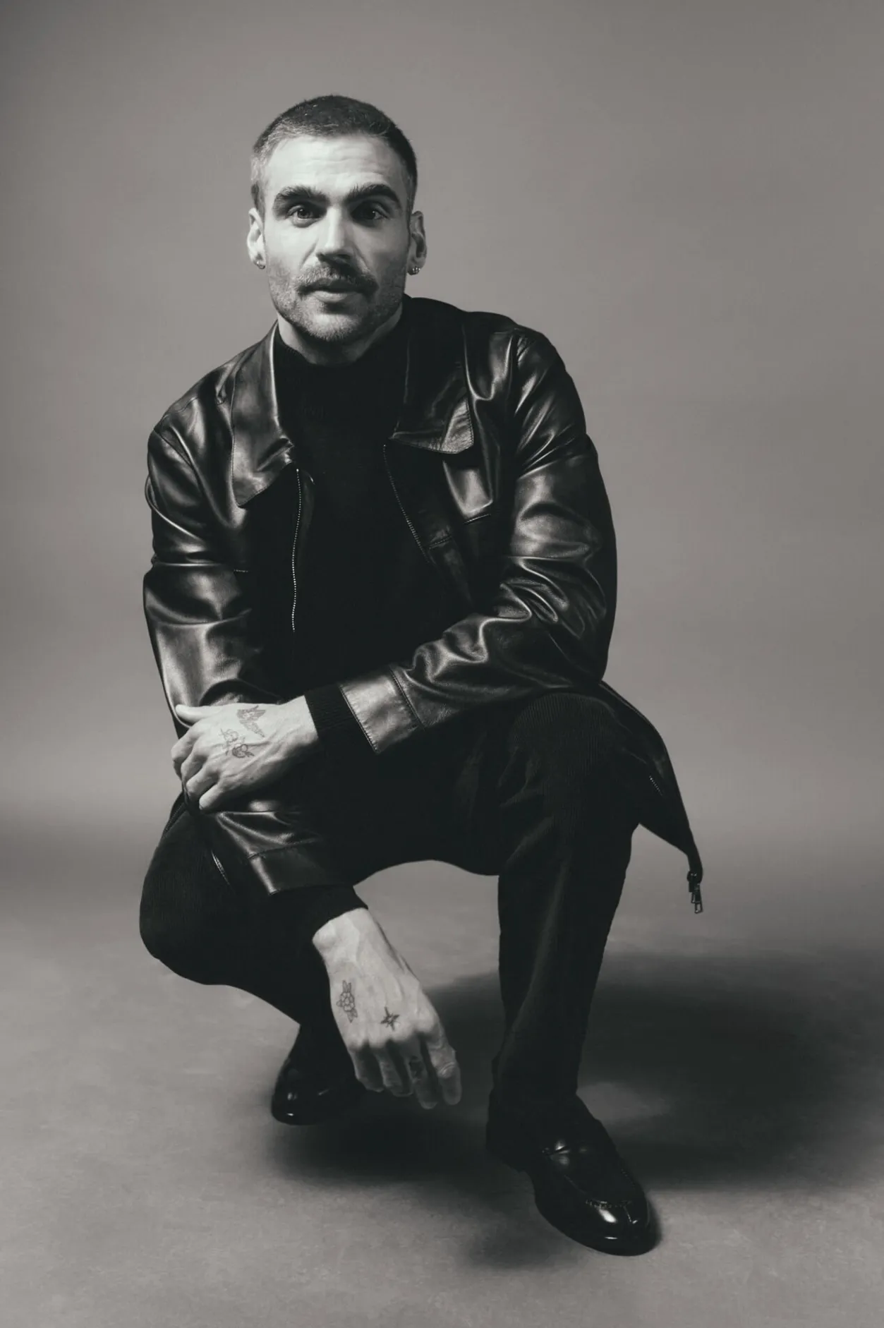 OOTO Cazadora piel cuello camisero Negro Discount