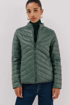 Cortefiel Cazadora reversible plumas Verde Online