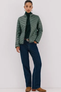 Cortefiel Cazadora reversible plumas Verde Online