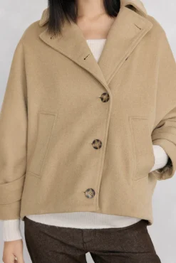 Pedro del Hierro Cazadora tipo capa capucha Beige Discount