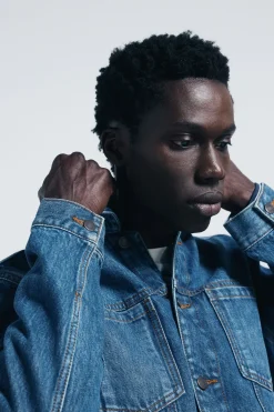 Springfield Cazadora vaquera básica turquesa