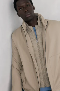 Pedro del Hierro Cazadora vistas desmontables Beige New