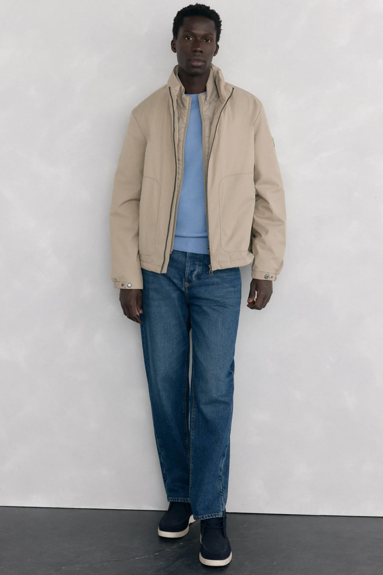 Pedro del Hierro Cazadora vistas desmontables Beige New