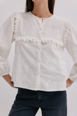 Hoss Intropia Celia. Blusa romántica Marfil Outlet