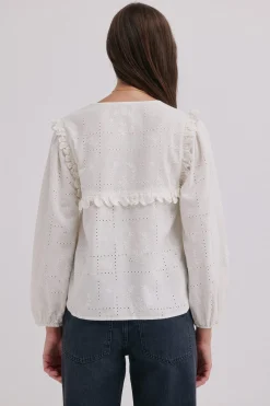 Hoss Intropia Celia. Blusa romántica Marfil Outlet