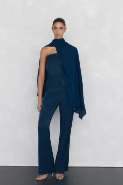 Pedro del Hierro Chal de fiesta Azul Clearance