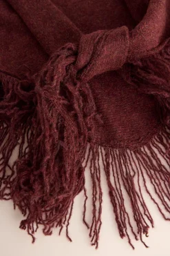 Pedro del Hierro Chal de flecos triangular Burdeos Best