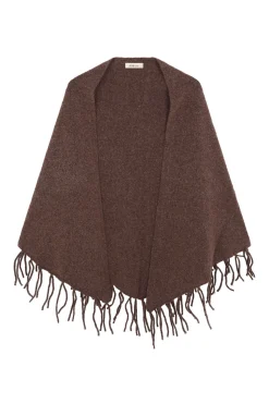 Slowlove Chal grueso flecos Marr&oacute;n Online